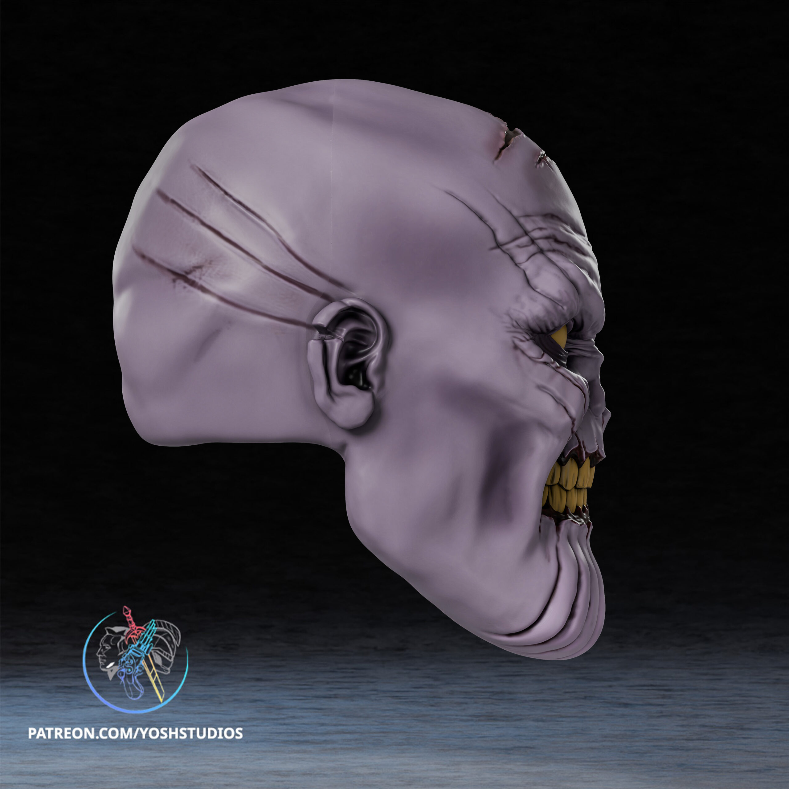 Zombie Thanos Mask 3D Printer File STL - Image 3