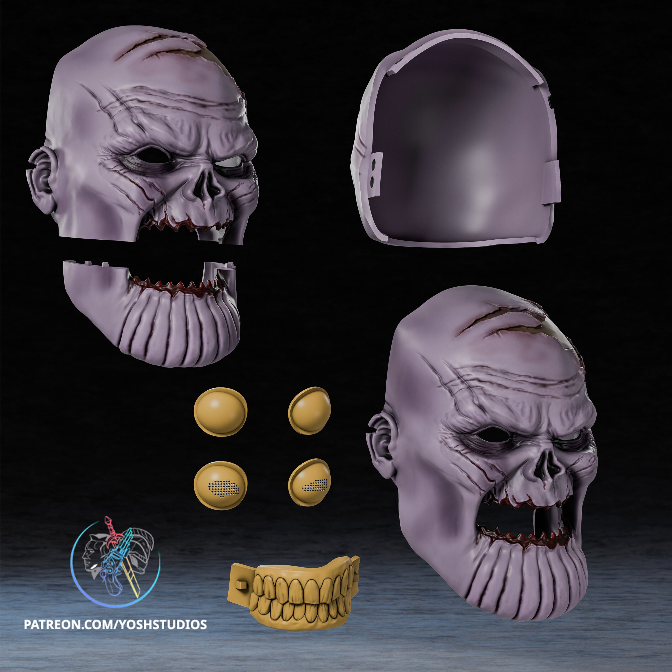 Zombie Thanos Mask 3D Printer File STL - Image 6