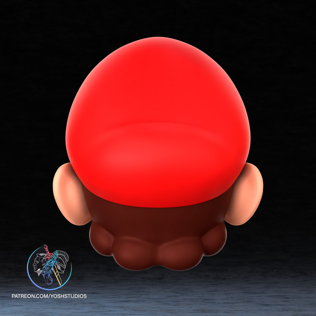 Italian Red Plumber Mask 3D Printer STL File - Image 6