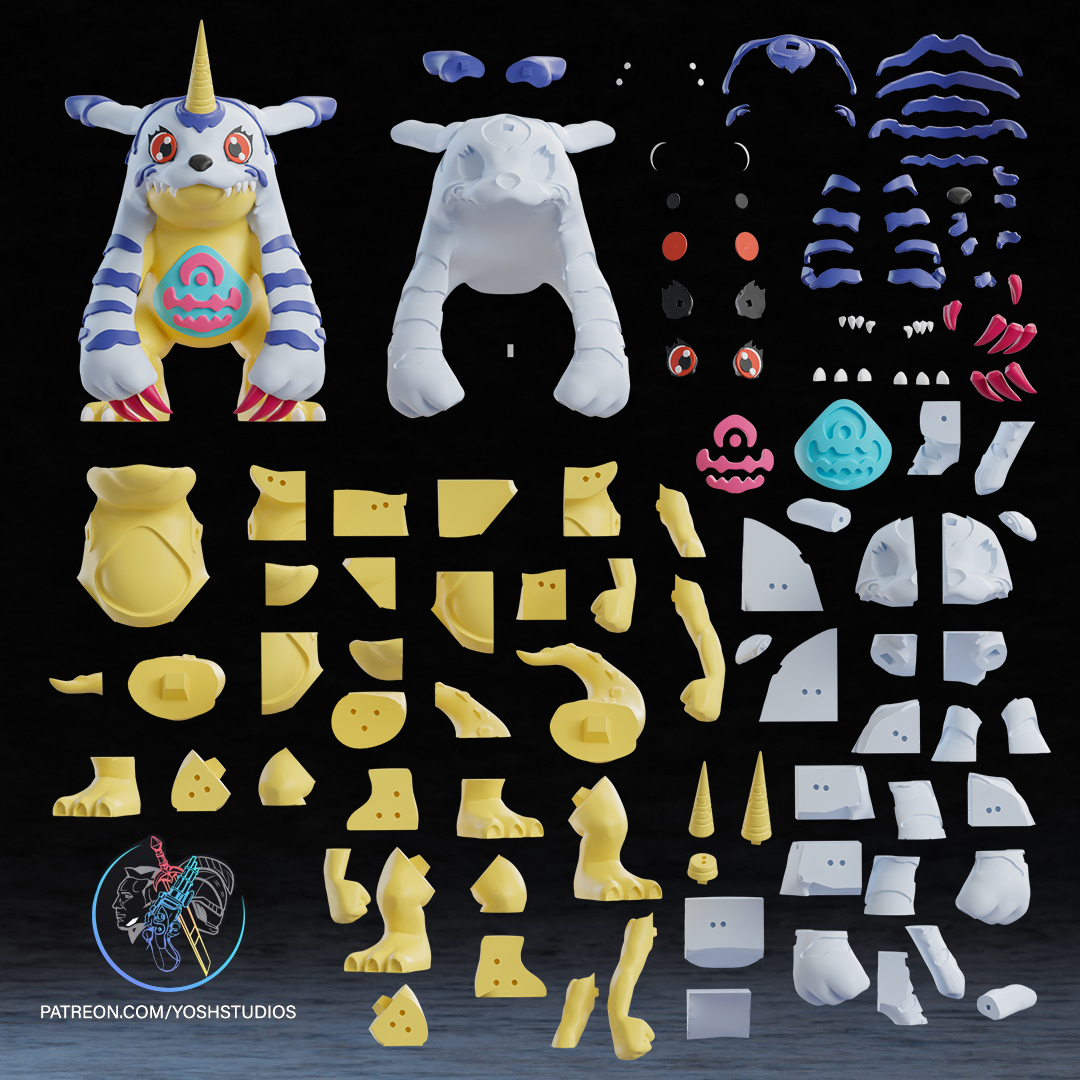 Life Sized Gabumon 3D Printer File STL - Image 5