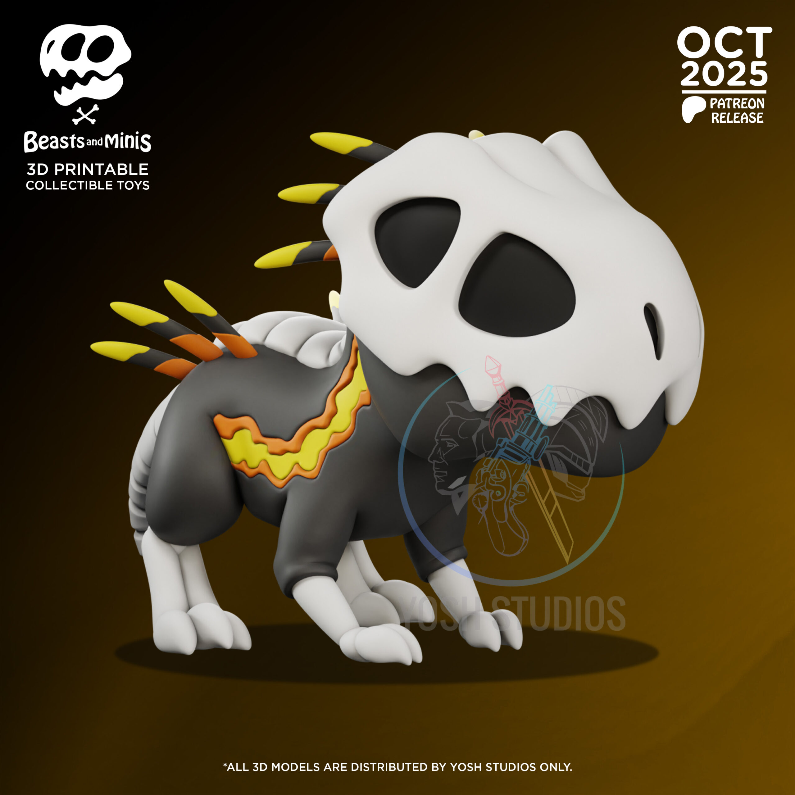 Orange Dinosaur 3D Printer File STL