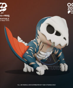 Blue Dinosaur 3D Printer File STL